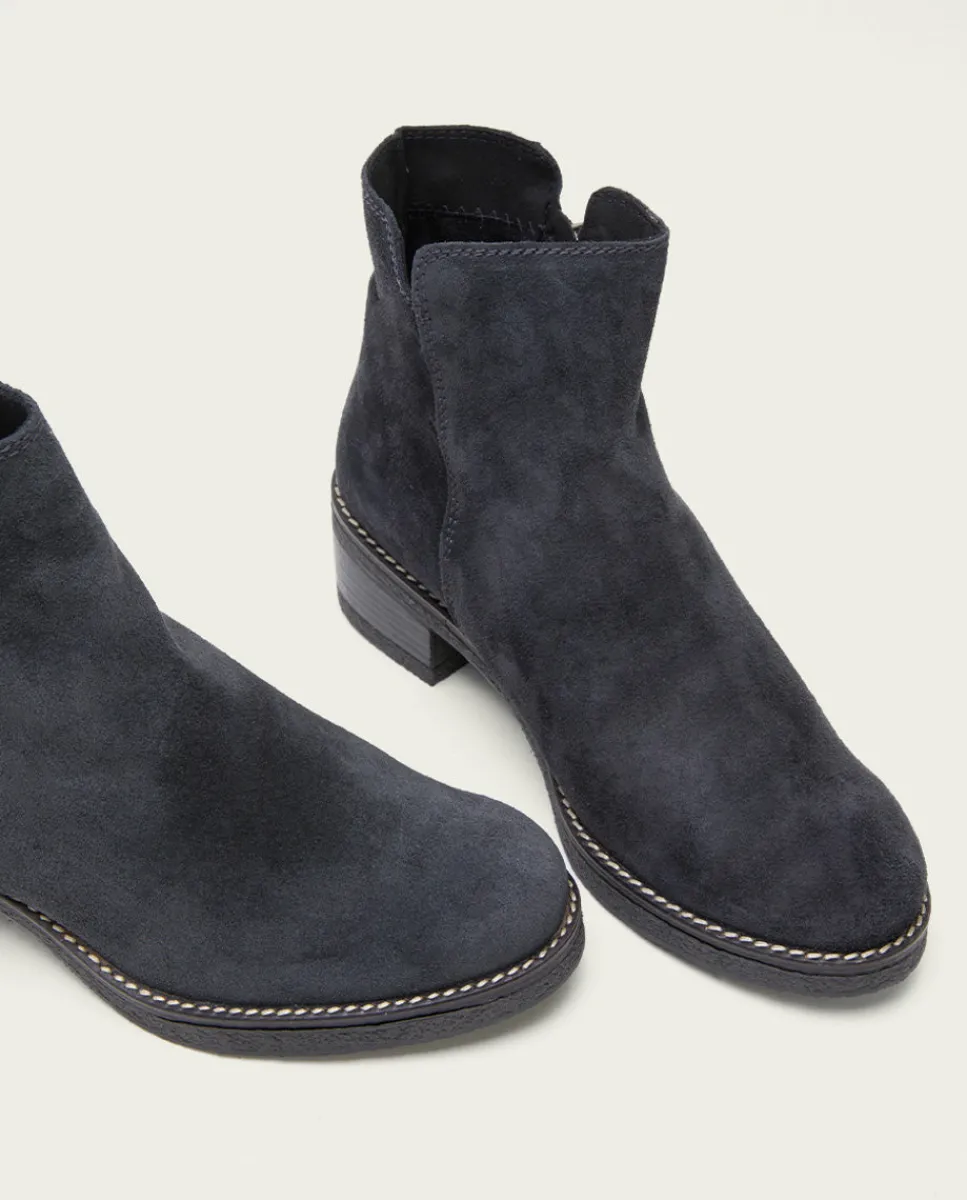 PORRONET Botines Planos Carbon Con Cremallera Poppy Sale