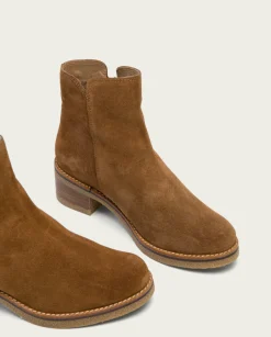 PORRONET Botines Planos Cuero Con Cremallera Poppy Hot