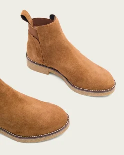 PORRONET Botines Planos Cuero Con Elasticos Valentina Cheap