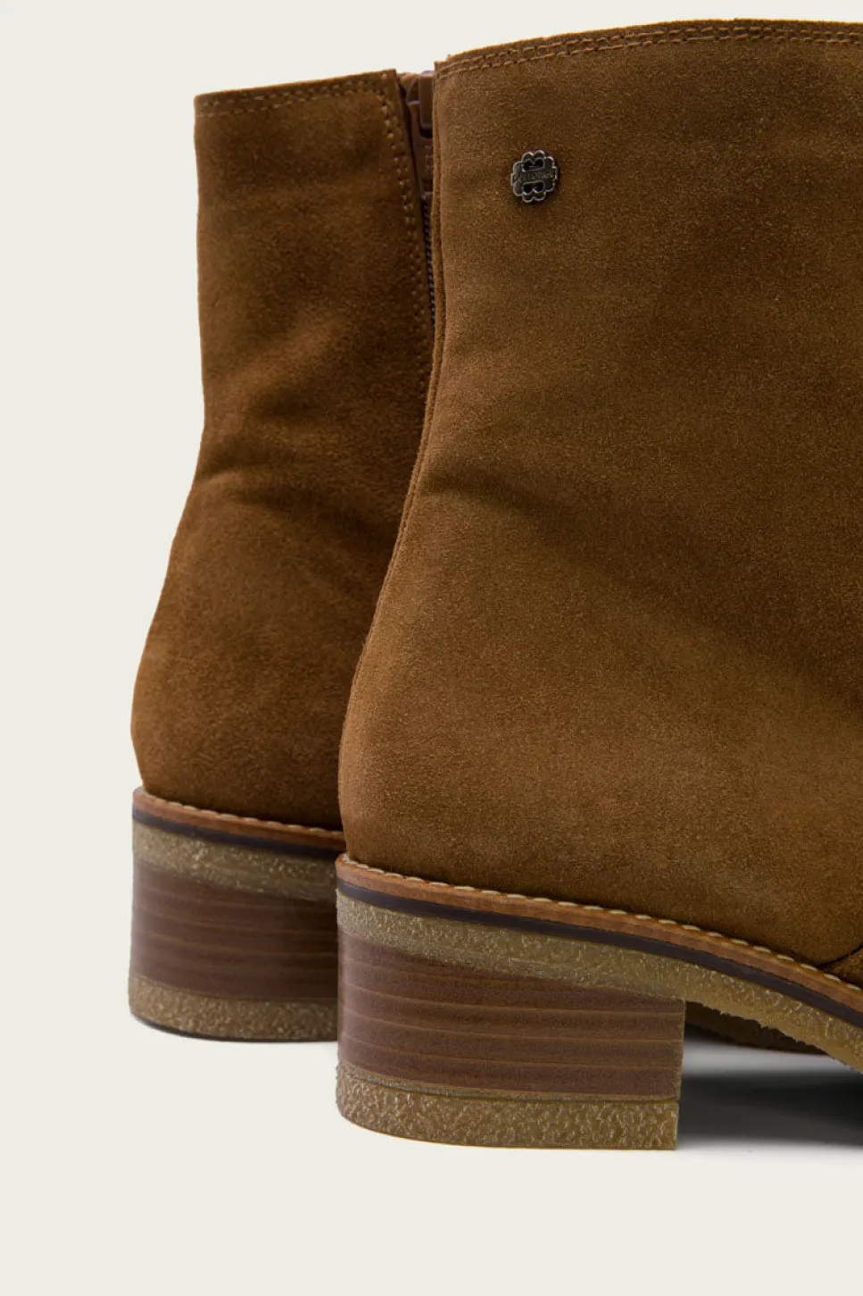 PORRONET Botines Planos Cuero Con Cremallera Palma Outlet