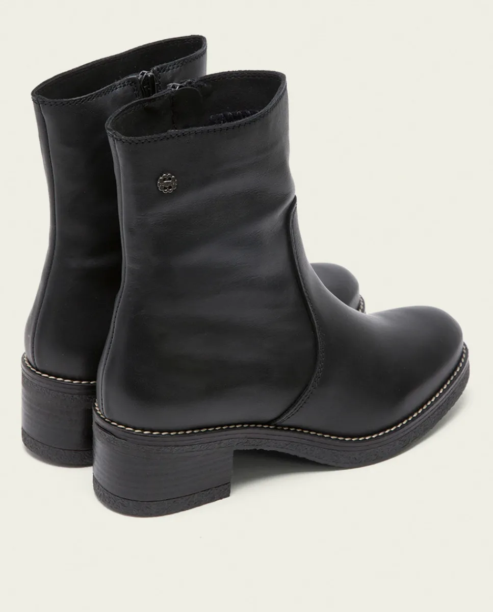 PORRONET Botines Planos Negros Con Cremallera Pax Online