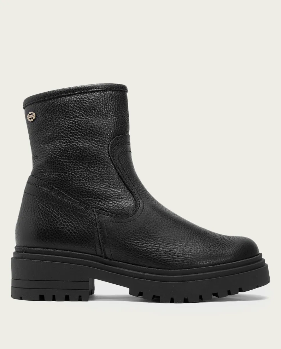 PORRONET Botines Planos Negros Con Cremallera Shani Store