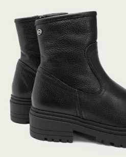 PORRONET Botines Planos Negros Con Cremallera Shani Store