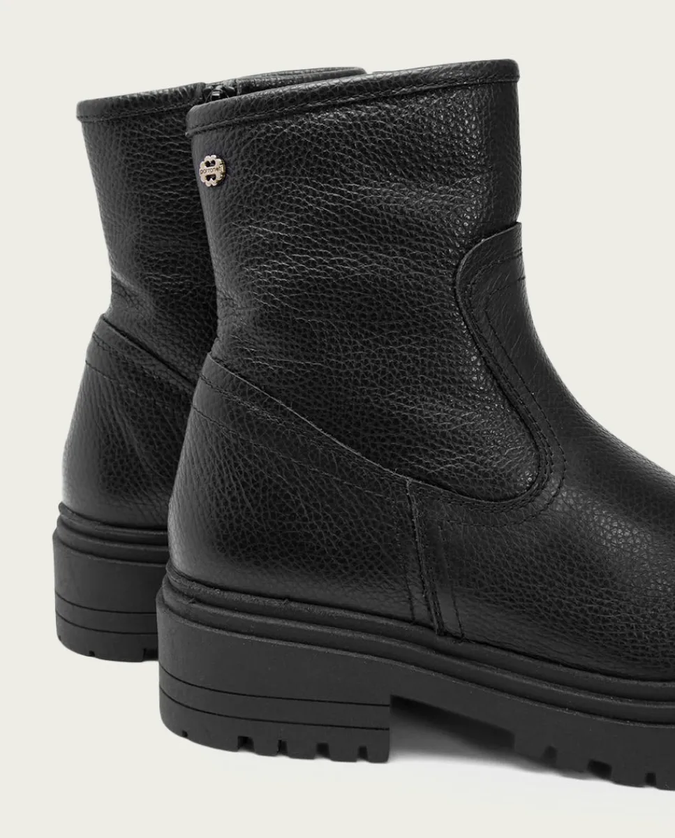 PORRONET Botines Planos Negros Con Cremallera Shani Store