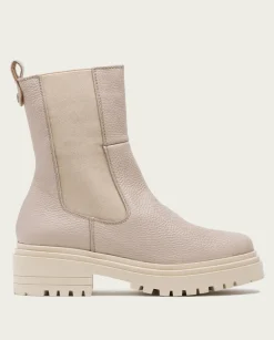 PORRONET Botines Planos Taupe Con Elasticos Shelby Discount