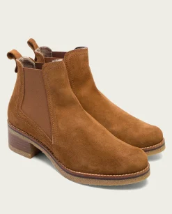 PORRONET Botines Serraje Cuero Con Elasticos Pau Fashion