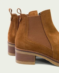 PORRONET Botines Serraje Cuero Con Elasticos Pau Fashion