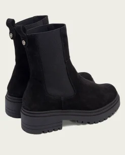 PORRONET Botines Serraje Negros Con Elasticos Sibila Cheap