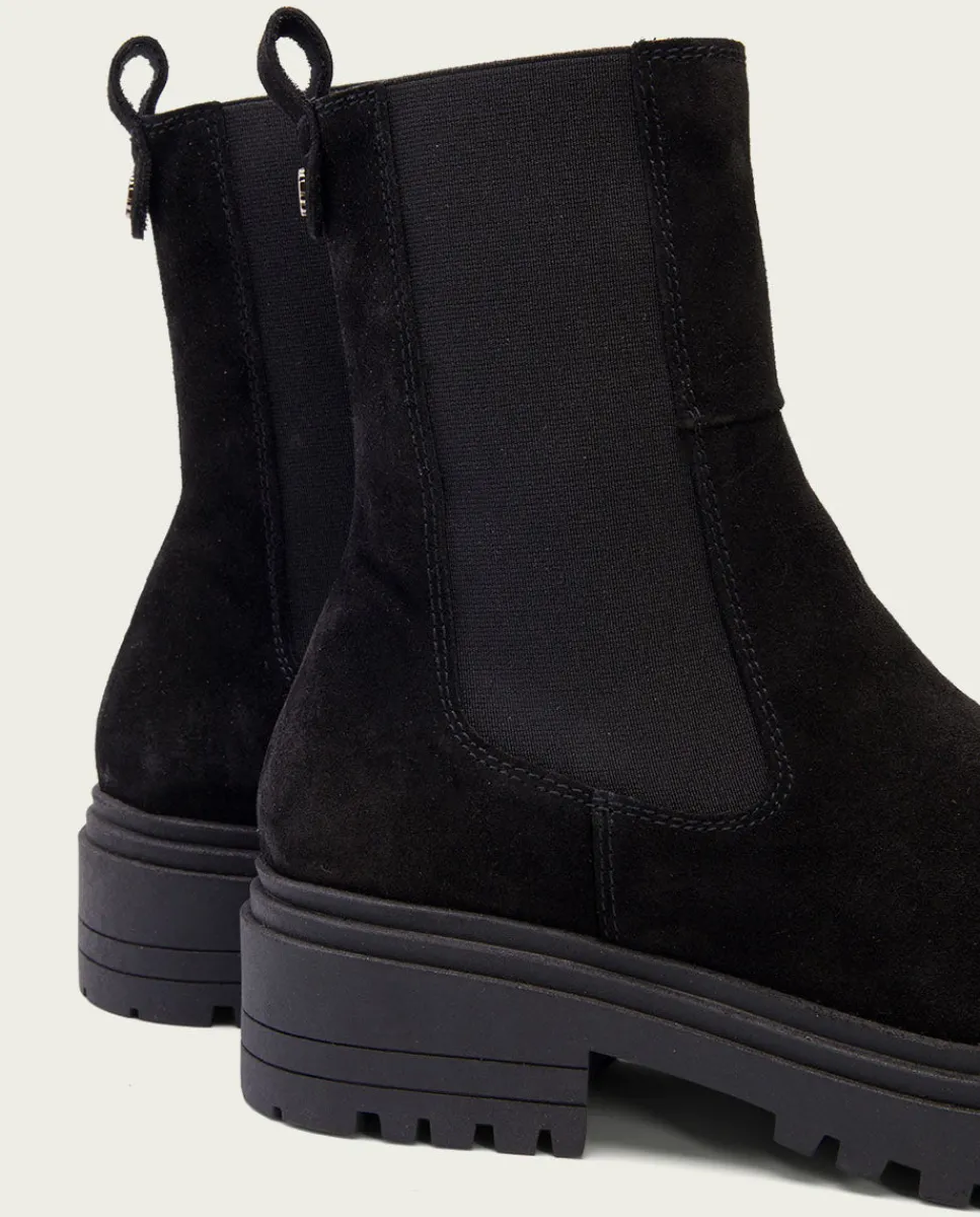 PORRONET Botines Serraje Negros Con Elasticos Sibila Cheap