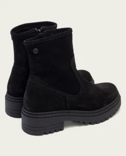 PORRONET Botines Serraje Negros Con Cremallera Sharon Discount