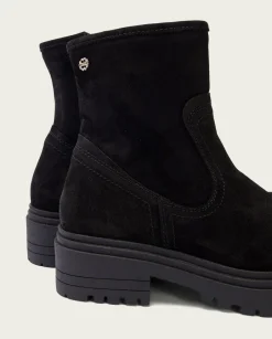 PORRONET Botines Serraje Negros Con Cremallera Sharon Discount