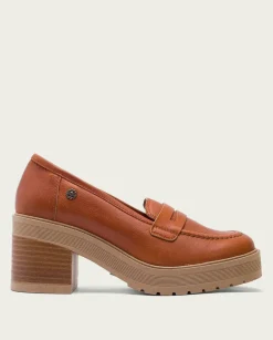 PORRONET Mocasines De Tacón Cuero Rahel Sale