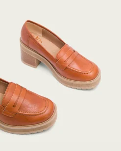 PORRONET Mocasines De Tacón Cuero Rahel Sale
