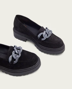 PORRONET Mocasines Planos Negros Con Adorno Saiko Best Sale