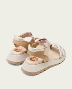 PORRONET Plataforma De Piel Y Tejido Arena Edurne Fashion