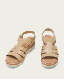 PORRONET Sandalia Cuña Piel Arena Leila New