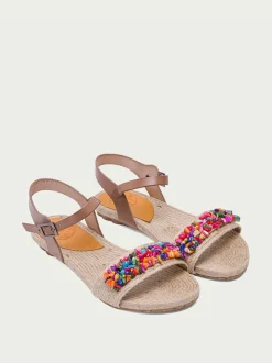 PORRONET Sandalia Plana Yute Y Piel Morgan Best Sale