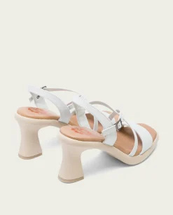 PORRONET Sandalia Tacón Alto Blanco Karen Discount