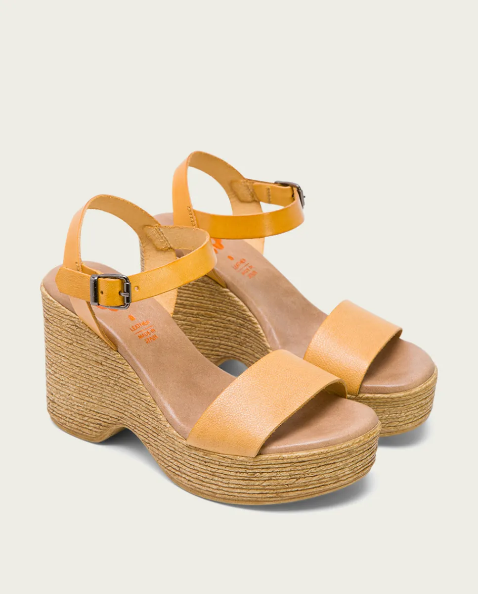 PORRONET Sandalia Tacón Alto Mostaza Michele Cheap