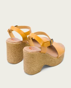 PORRONET Sandalia Tacón Alto Mostaza Michele Cheap