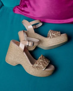 PORRONET Sandalia Tacón Alto Natural Mencia Best Sale