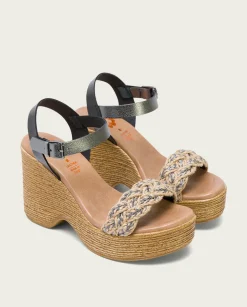 PORRONET Sandalia Tacón Alto Negro Plomo Raina Online