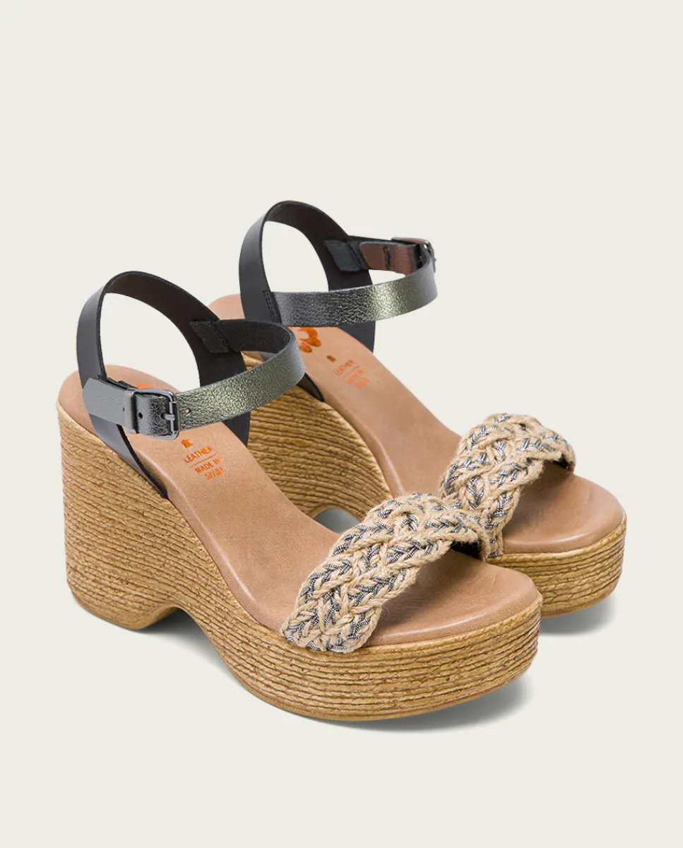 PORRONET Sandalia Tacón Alto Negro Plomo Raina Online