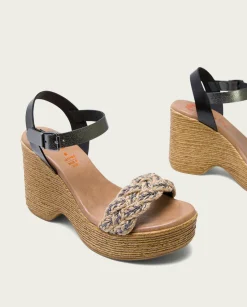 PORRONET Sandalia Tacón Alto Negro Plomo Raina Online