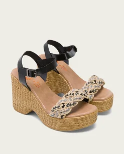 PORRONET Sandalia Tacón Alto Negro Mariel Flash Sale