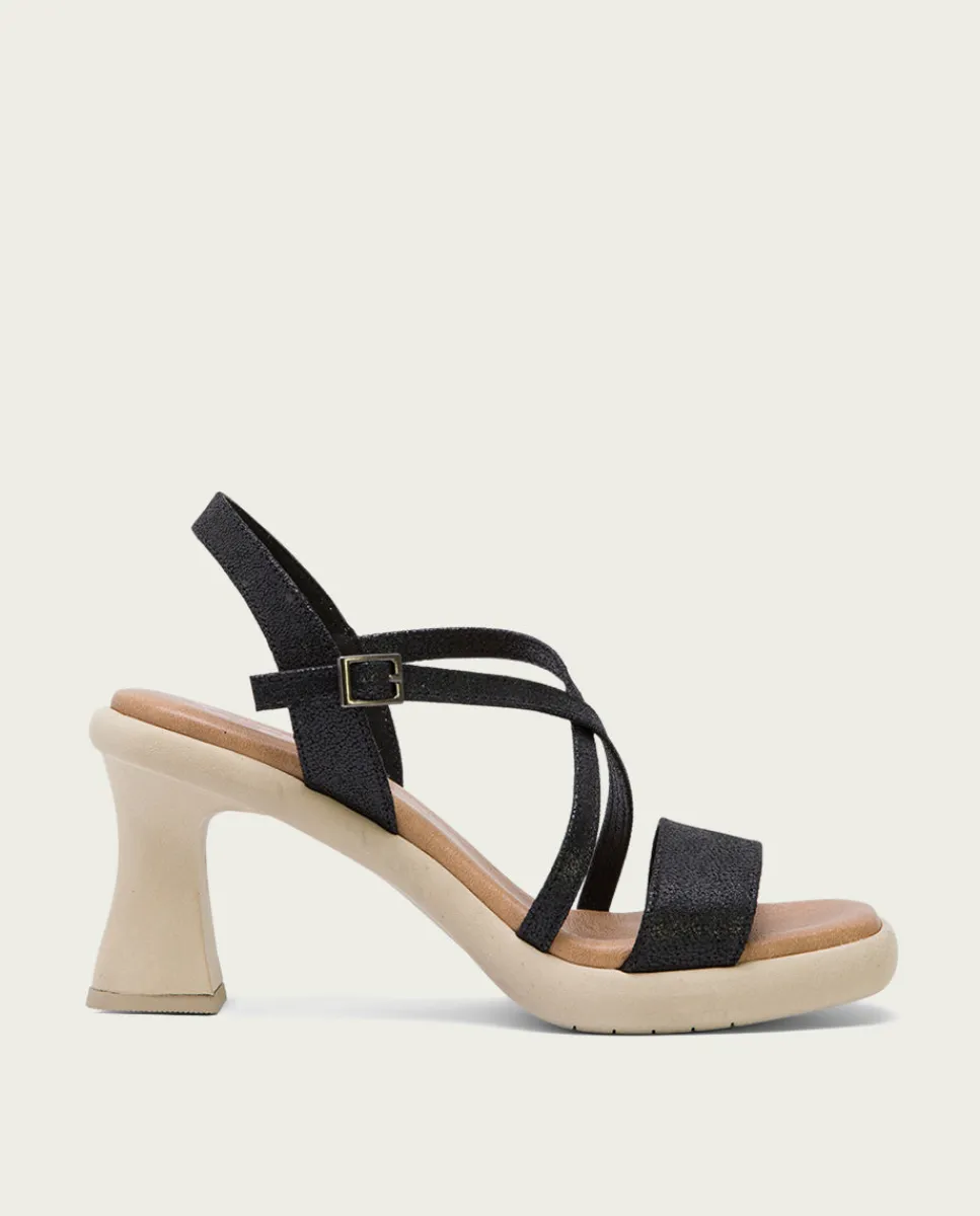 PORRONET Sandalia Tacón Alto Negro Karen Hot