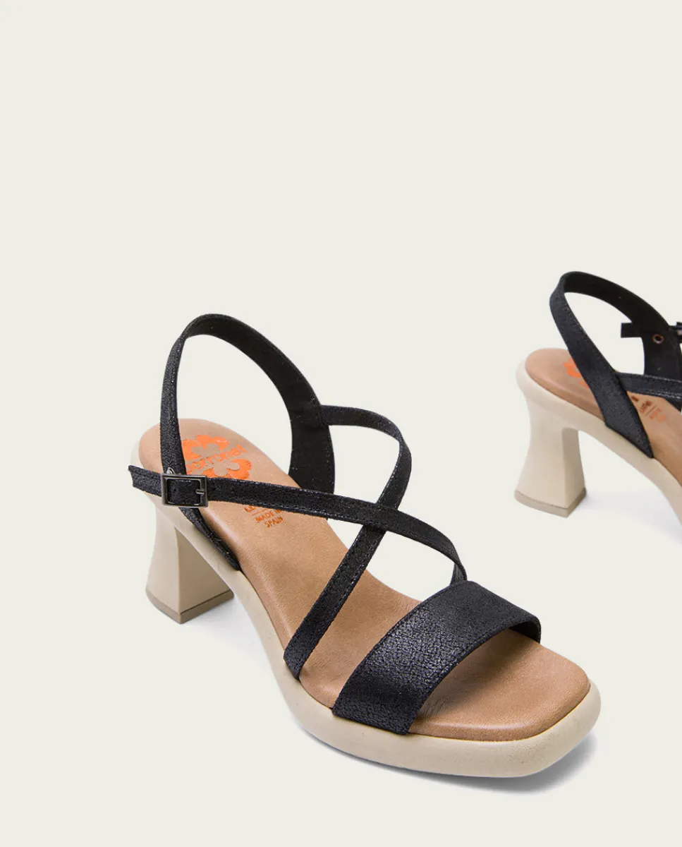 PORRONET Sandalia Tacón Alto Negro Karen Hot