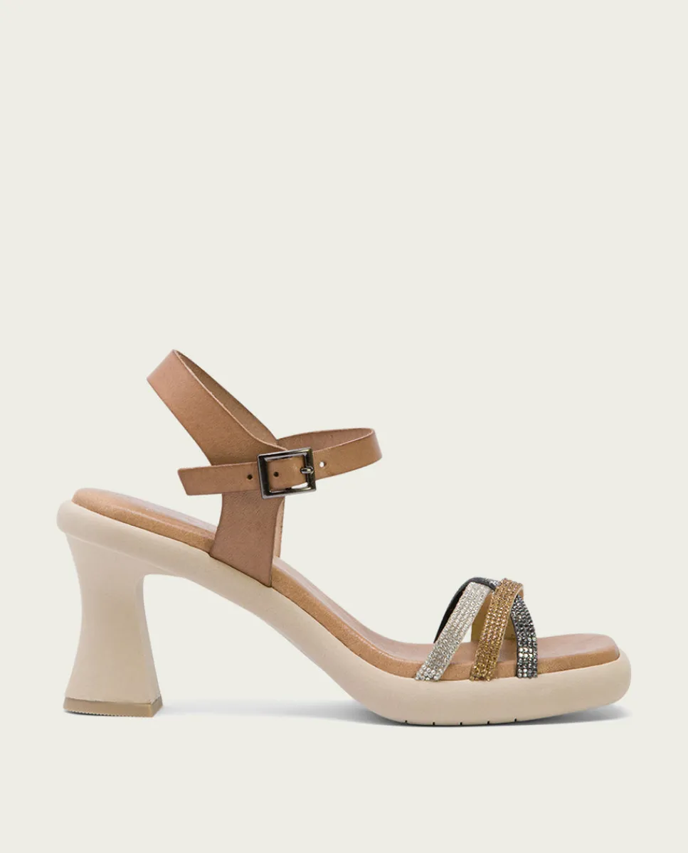 PORRONET Sandalia Tacón Alto Taupe Karah Cheap