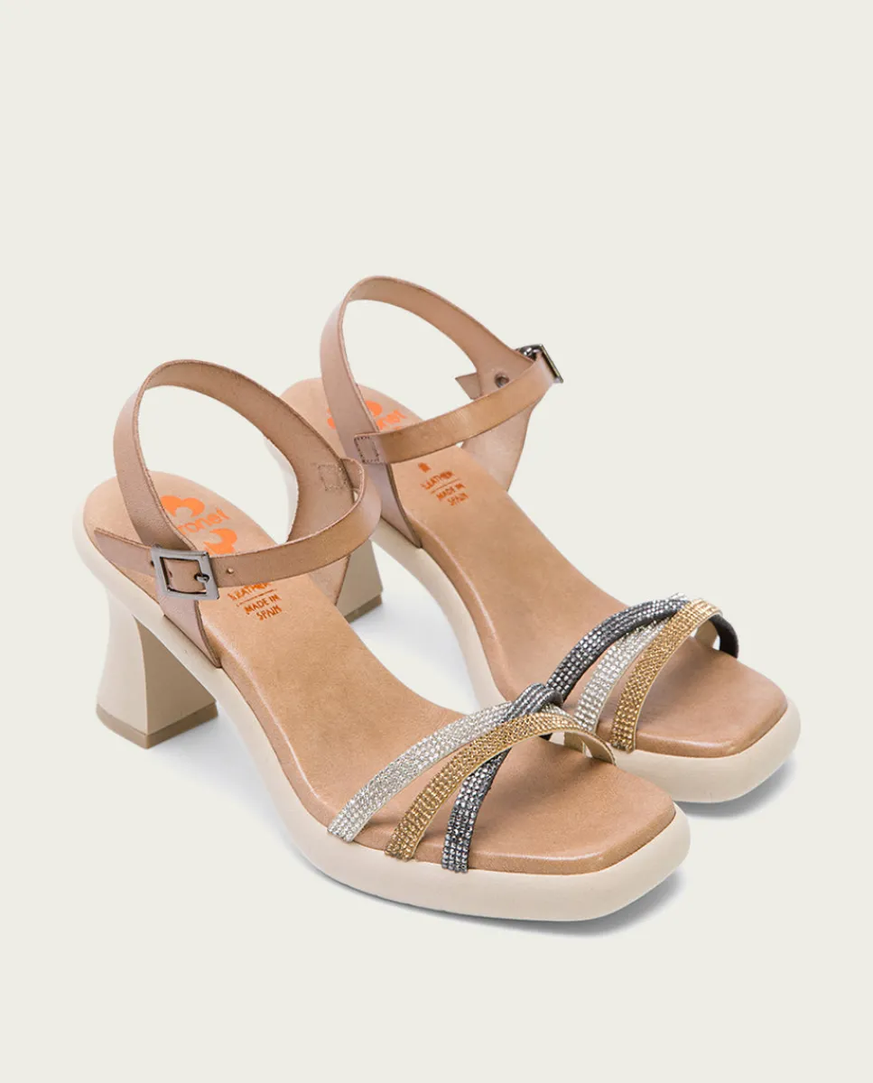 PORRONET Sandalia Tacón Alto Taupe Karah Cheap