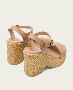 PORRONET Sandalia Tacón Alto Taupe Michele Discount