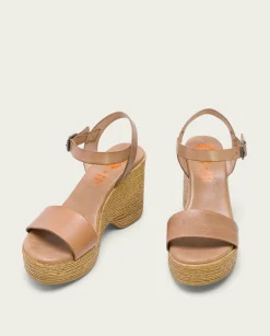 PORRONET Sandalia Tacón Alto Taupe Michele Discount