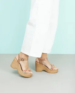 PORRONET Sandalia Tacón Alto Taupe Mariel Cheap