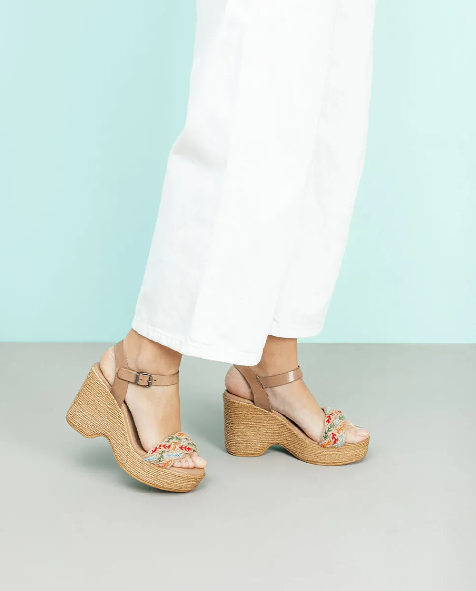 PORRONET Sandalia Tacón Alto Taupe Mariel Cheap