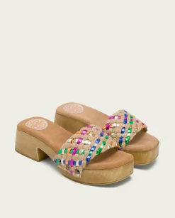 PORRONET Sandalia Tacón Bajo Multicolor Uma Discount