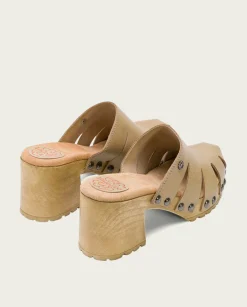 PORRONET Sandalia Tacón Medio Arena Samira Store