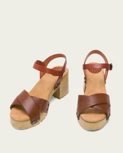 PORRONET Sandalia Tacón Medio Cuero Salma Outlet