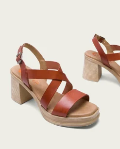 PORRONET Sandalia Tacón Medio Cuero Nadia Clearance