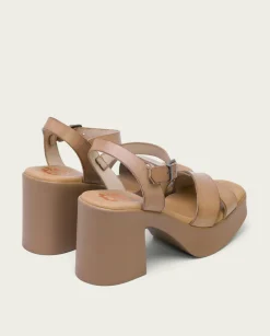 PORRONET Sandalia Tacón Piel Taupe Zoe Sale