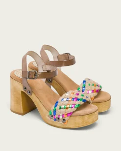 PORRONET Sandalia Tacón Piel Yute Vanesa Clearance