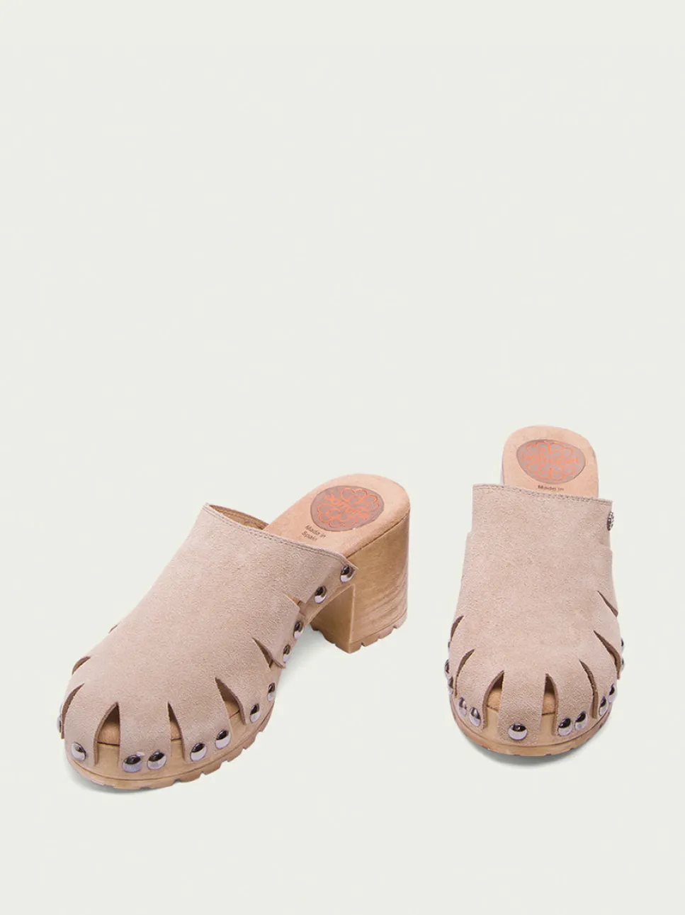 PORRONET Sandalia Tacón Serraje Arena Gia Outlet