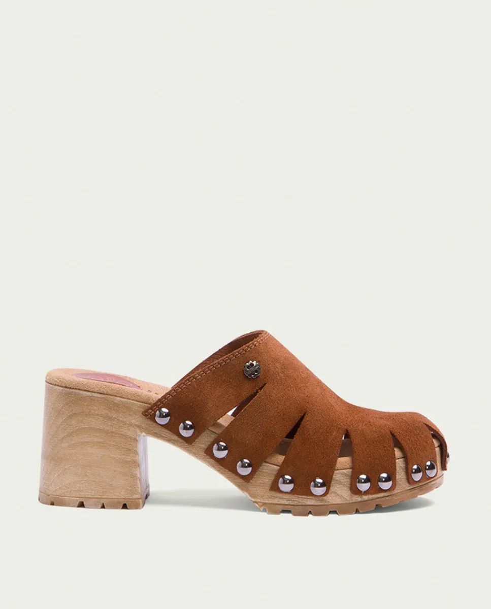 PORRONET Sandalia Tacón Serraje Cuero Gia Store