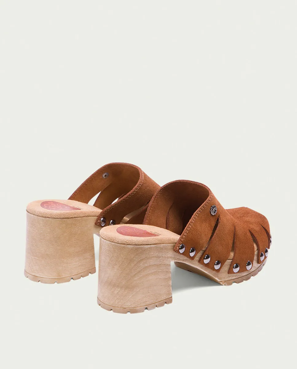 PORRONET Sandalia Tacón Serraje Cuero Gia Store