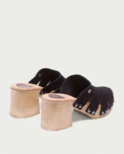 PORRONET Sandalia Tacón Serraje Negro Gia Best