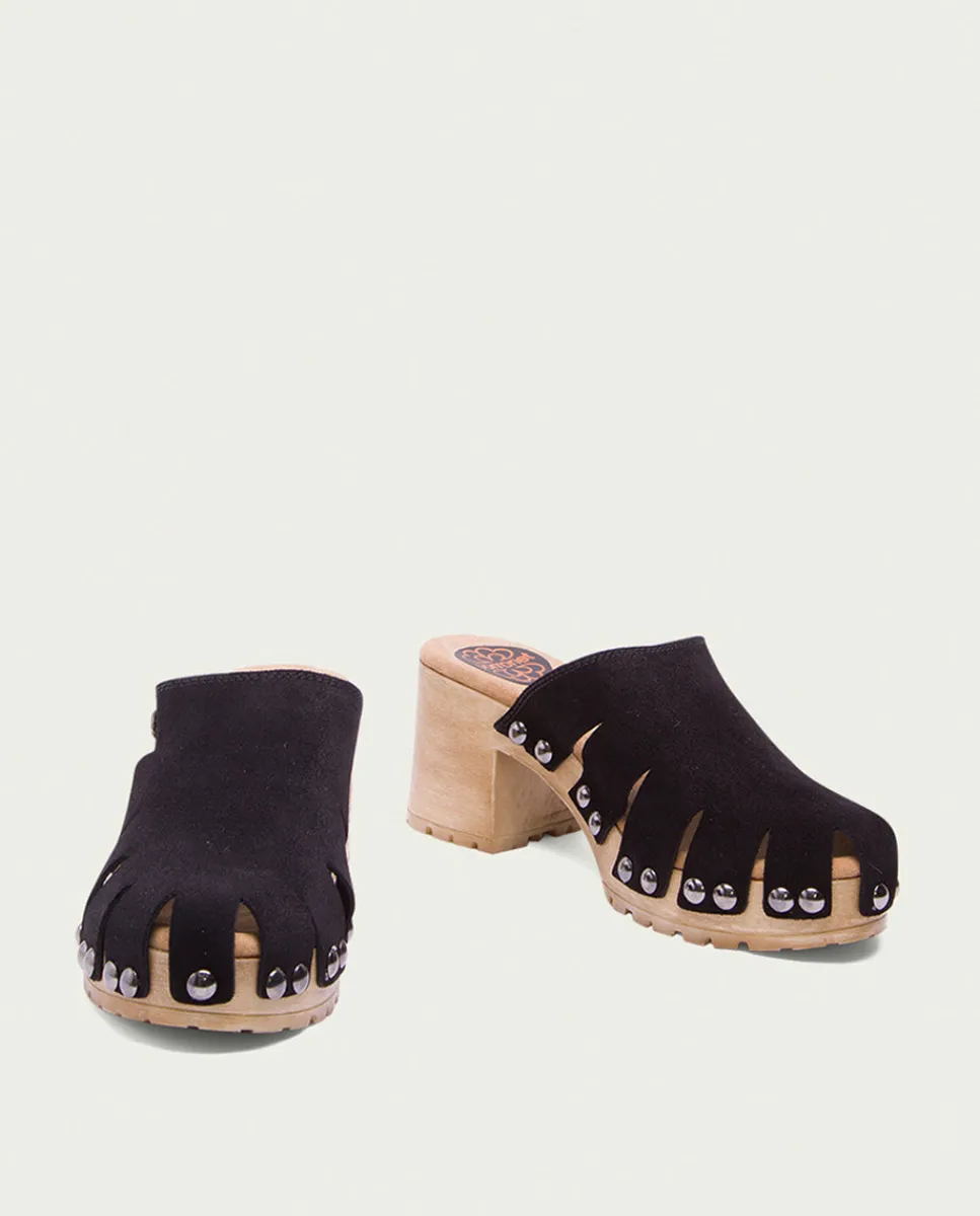 PORRONET Sandalia Tacón Serraje Negro Gia Best